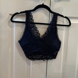 Zenana Outfitters Navy Lace Camisole